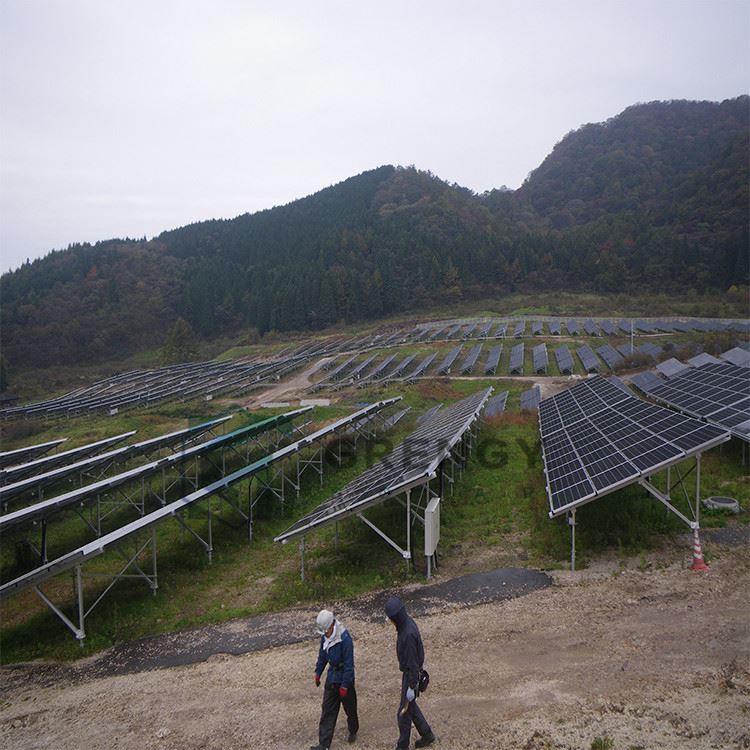 Factory ground solar panel mounting racking japan