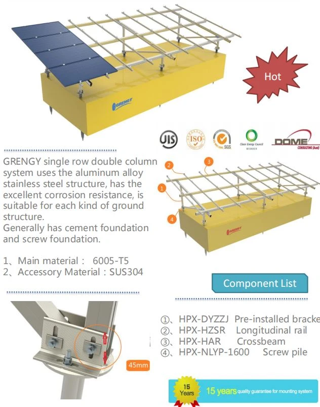 China pv ground solar mounting structures system