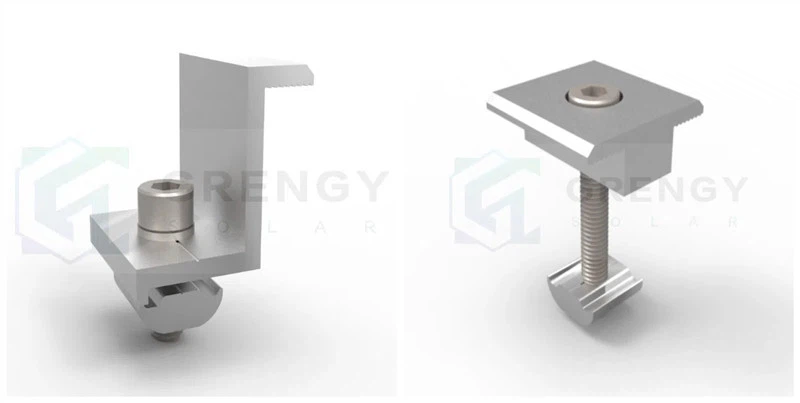 solar end clamps and inner clamps