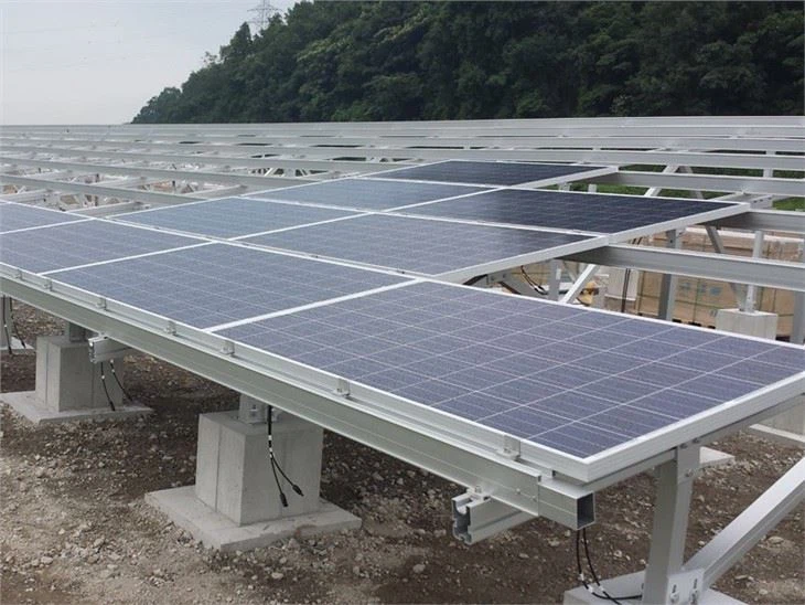 Ballasted concrete base ground mounting (1)