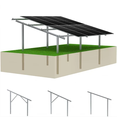 حامل شمسي أرضي مع ZAM Steel